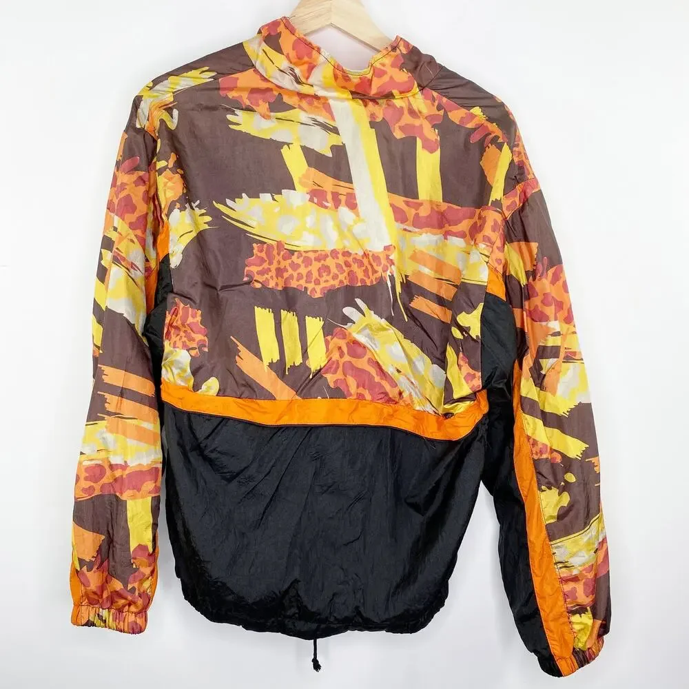Seek The Label LF Black‎ Brown Orange Nylon Jacket Women's Size X-Small XS